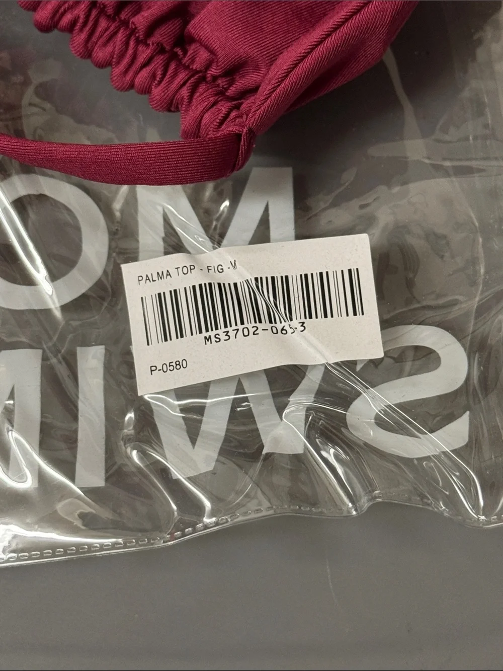 Monday Swimwear Wine Red Triangle String Bikini